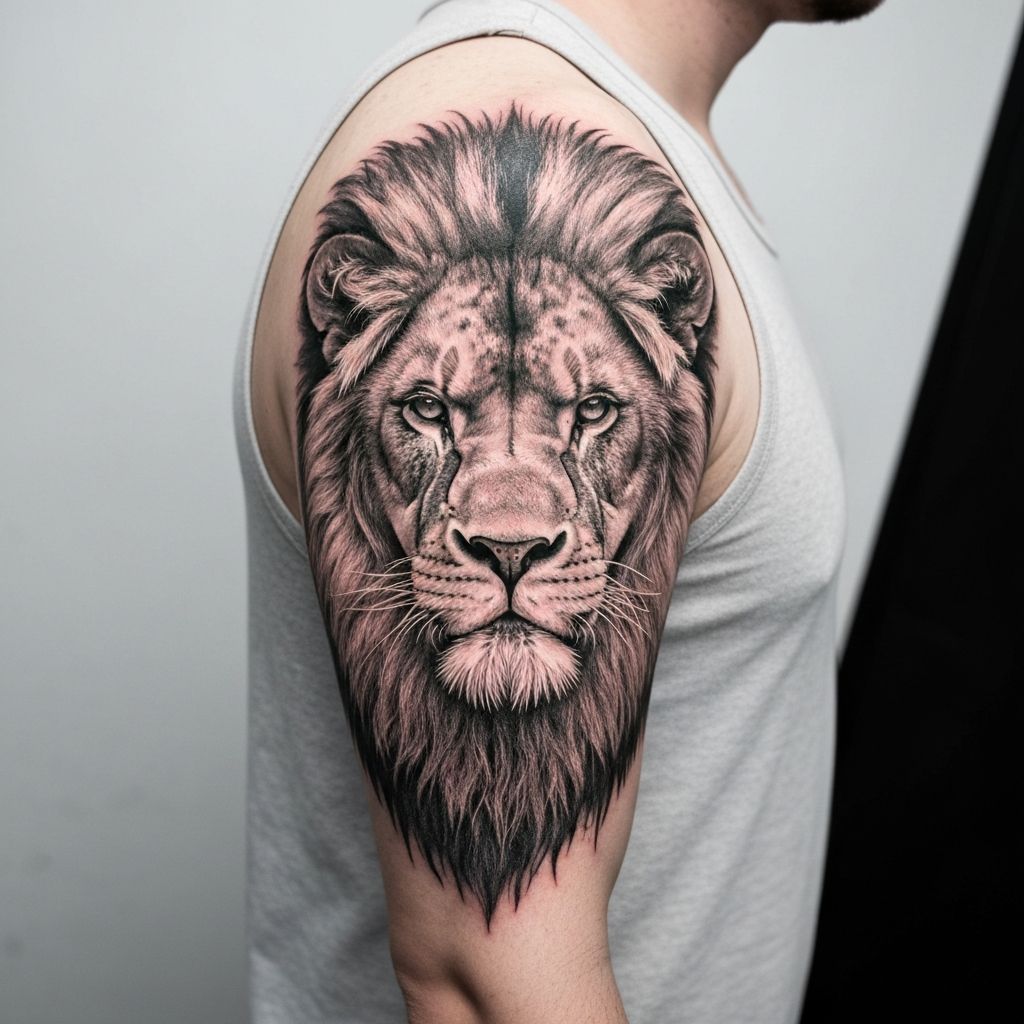 Realistic Lion Portrait